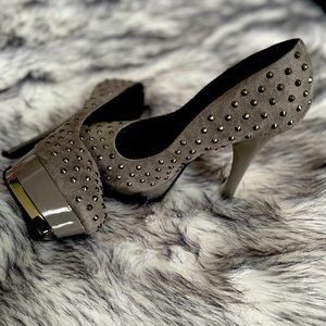 Gray Suede 6 inch Heels